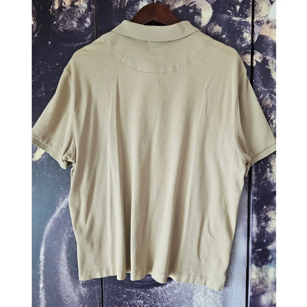 Banana Republic Men's Khaki Luxury Touch Performance‎ Polo Shirt XL
